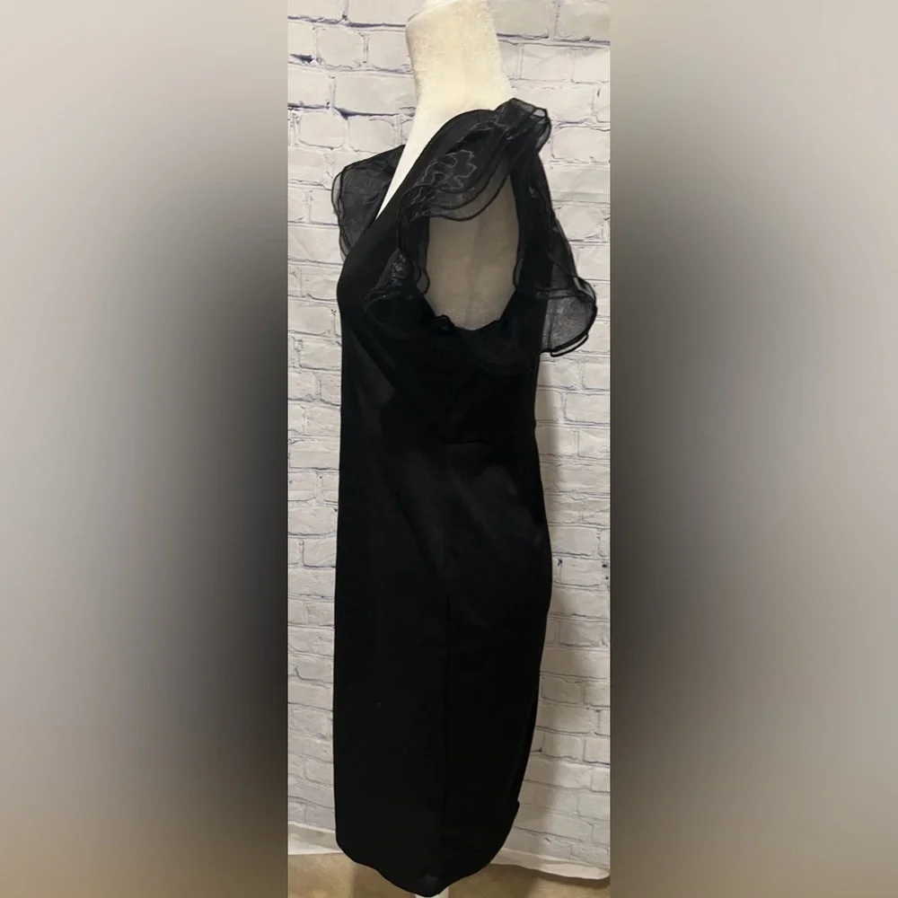 Interrupted Black Ladies Tulle Sleeve Dress - Size Medium - Picture 4 of 7